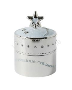 Whitehill - Silver Plated and Enamelled Blue Star Musical Box 7cm