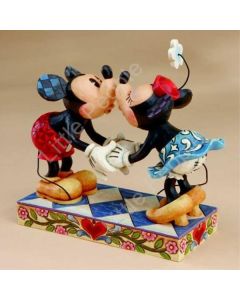 Jim Shore Mickey & Minnie Mouse Smooch Sweetie Figurine Disney Traditions