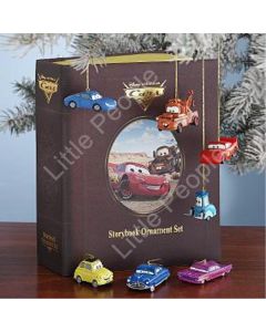 Disney Cars 7-Pc Storybook Ornament Set Damaged on the back of the book