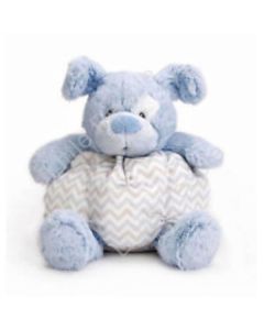 Plush Nat and Jules Rattle Toy Blue Dog Gift Idea soft Cuddly