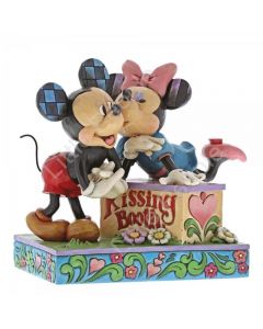 Jim Shore Disney Traditions MICKEY MOUSE & MINNIE MOUSE - KISSING BOOTH 6000970