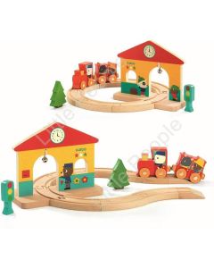 Djeco Wooden Mini Train Set by Djeco DJ06389