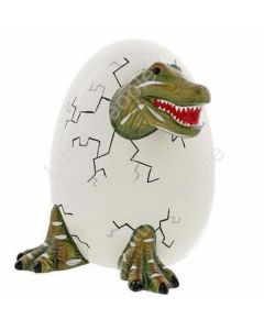 Roar Some T-Rex Dinosaur Hatching Egg Ceramic Savings Money Bank Box A29325
