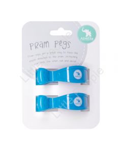 All 4 Ella 2 Pack Pram Pegs- Blue Fluro Gift Idea