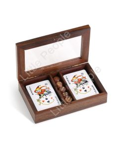 Executive Wood Dice & Card Set Man Gear by Demdaco Wooden Games