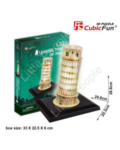 CubicFun Leaning Tower of Pisa Italy 3D LED Puzzle Product
