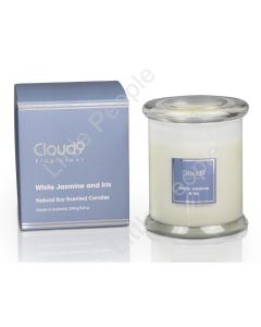 White Jasmine & Iris Scented Candle By Cloud Nine