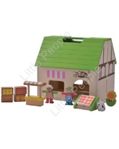 EverEarth 53pcs Organic Shop Doll House Kids Pretend Play Eco-Friendly