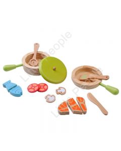 EverEarth Pots and Pan Cooking Set Kids Pretend Play Eco-Friendly