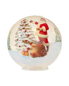 RAZ Imports 6 Santa Lighted Ball CHRISTMAS