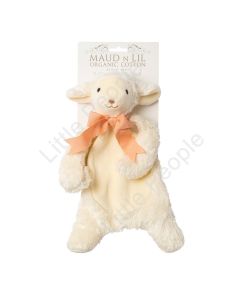 Lamb Comforter Toy - Organic Cotton - Baby Gift Ash Grey/ White - 30cm