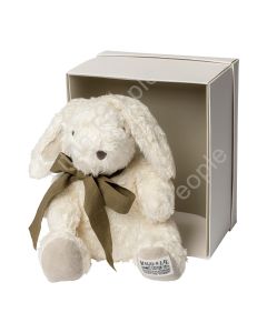 Organic Flopsy Bunny Soft Toy - Gift Boxed - White