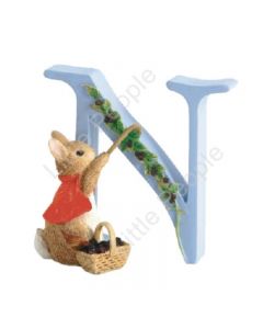 Peter Rabbit Letters - Letter N with Cotton Tail