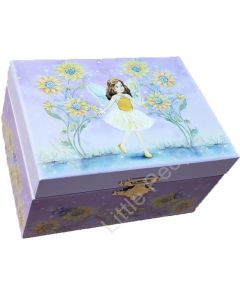 Music Jewel Box Rectangle Fairy Sunflowers Tune Swan Lake