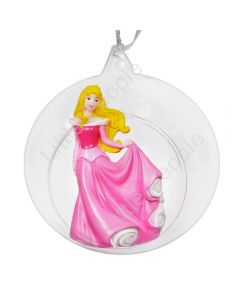 Princess Christmas: Sleeping Beauty 3D Glass Bauble 18.5 cm