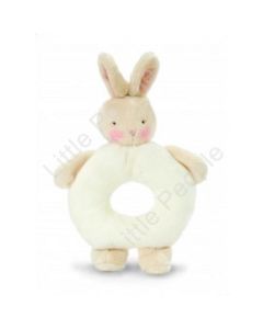 Bunnies By The Bay - Bunny Ring Rattle White New Baby Toy