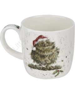 Royal Worcester Wrendale Owl I Want For Christmas Mug