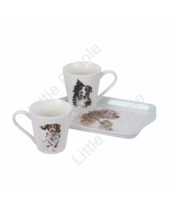Wrendale by Royal WorcesterCups & Tray Set Dogs